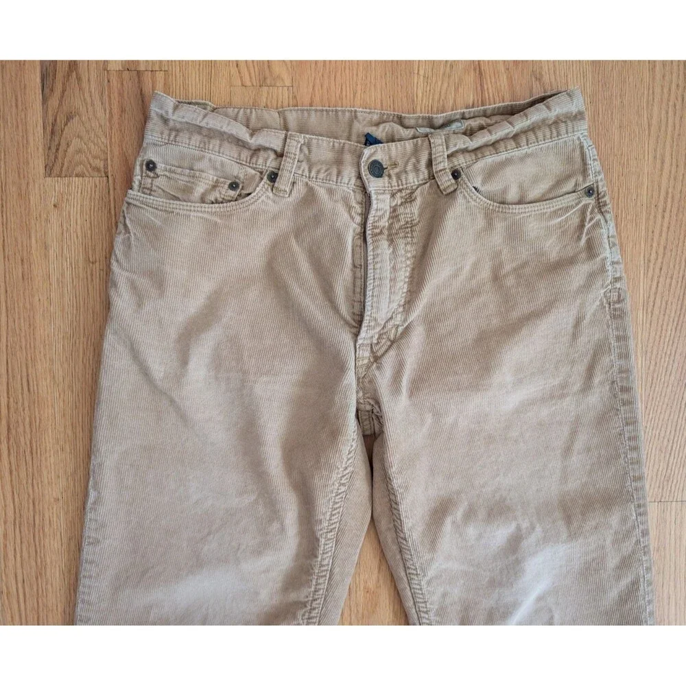 Polo Ralph Lauren Men's Corduroy Pants Tan 31 (32x30) Straight Leg Style 650
